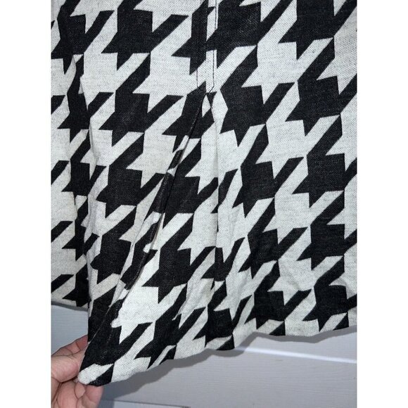 ZARA Collection Houndstooth Print 3/4 Sleeve Flare Cropped Button Jacket - Picture 6 of 9